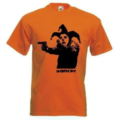 Banksy Insane Clown Men's T-Shirt 3XL / Orange