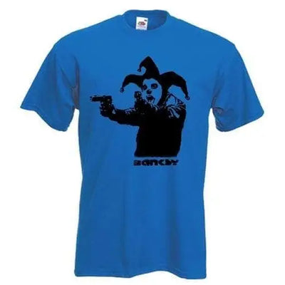 Banksy Insane Clown Men's T-Shirt 3XL / Royal Blue