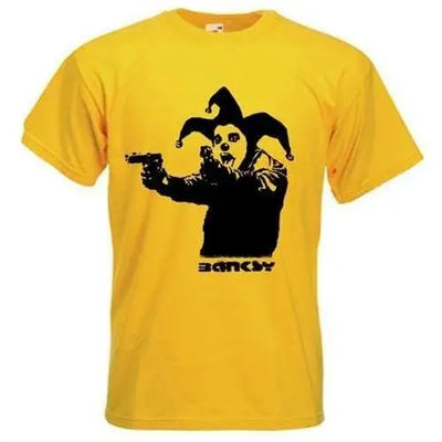 Banksy Insane Clown Men's T-Shirt 3XL / Yellow