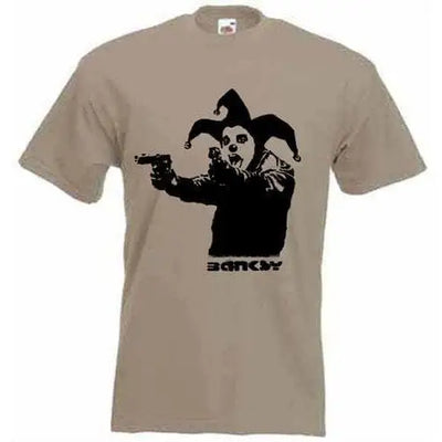 Banksy Insane Clown Men's T-Shirt L / Khaki