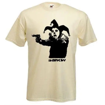 Banksy Insane Clown Men's T-Shirt S / Cream