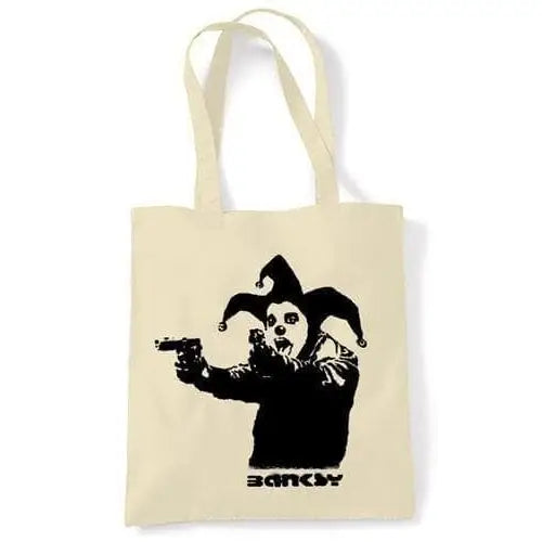 Banksy Insane Clown Shoulder bag Cream