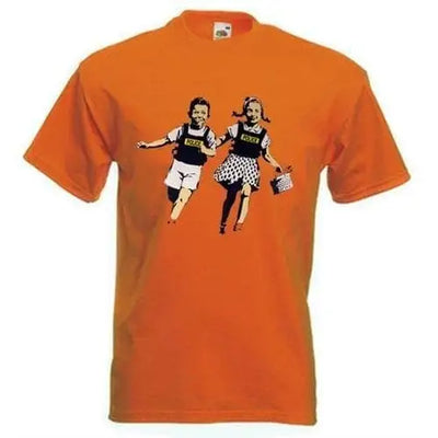 Banksy Jack & Jill Men's T-Shirt M / Orange