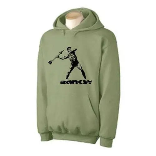 Banksy Javelin Thrower Hoodie L / Khaki