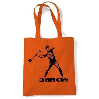 Banksy Javelin Thrower Shoulder bag Orange