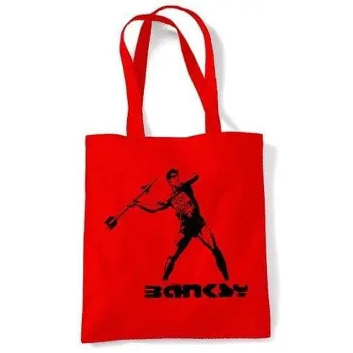 Banksy Javelin Thrower Shoulder bag Red