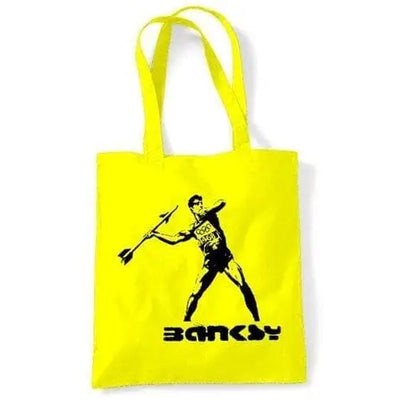 Banksy Javelin Thrower Shoulder bag Yellow