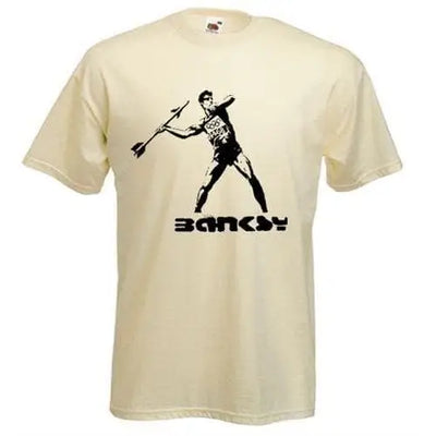Banksy Javelin Thrower T-Shirt XL / Cream