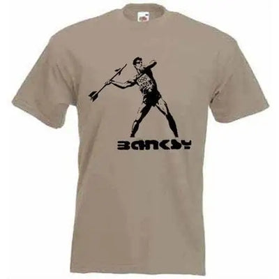 Banksy Javelin Thrower T-Shirt XL / Khaki