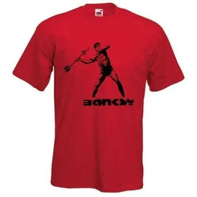 Banksy Javelin Thrower T-Shirt XL / Red