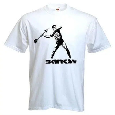 Banksy Javelin Thrower T-Shirt XL / White