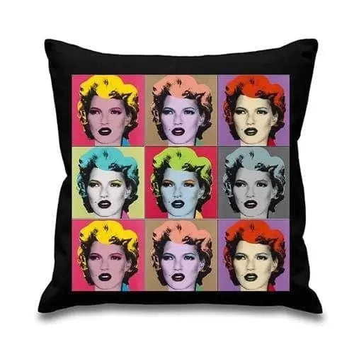 Banksy Kate Moss Cushion Black