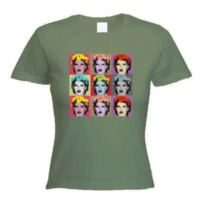 Banksy Kate Moss Ladies T-Shirt L / Khaki