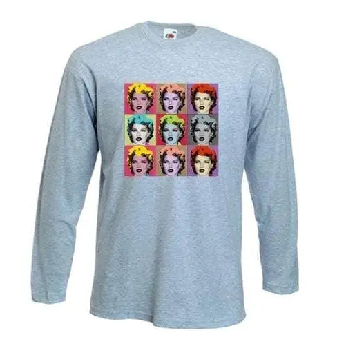 Banksy Kate Moss Long Sleeve T-Shirt XXL / Light Grey