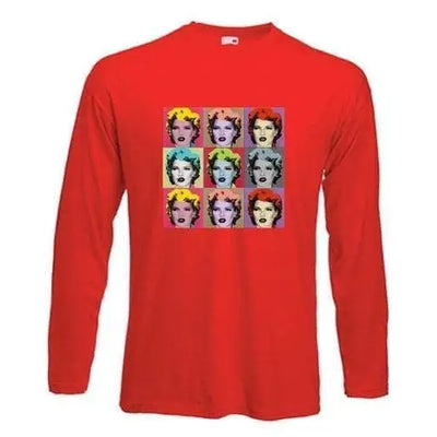 Banksy Kate Moss Long Sleeve T-Shirt XXL / Red
