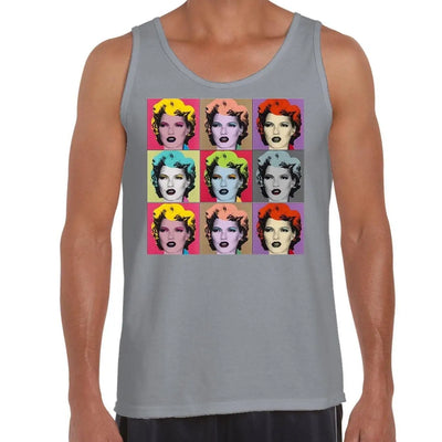 Banksy Kate Moss Men's Tank Vest Top M / Light Grey