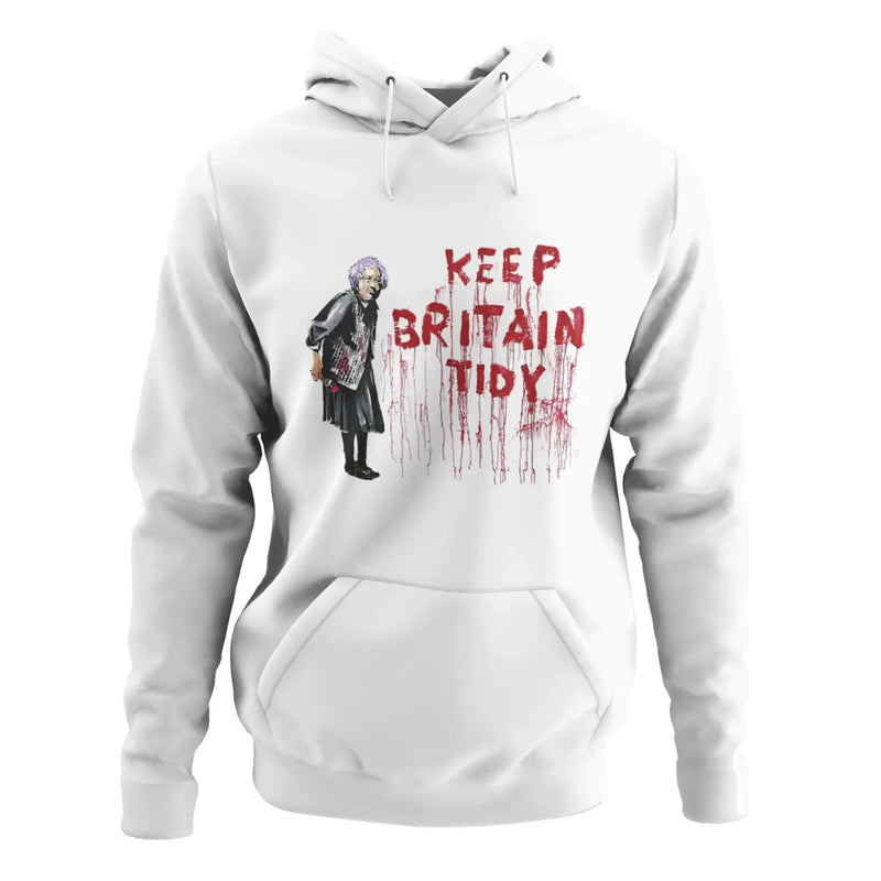 Banksy Keep Britain Tidy Granny Hoodie - XL / White - Hoodie