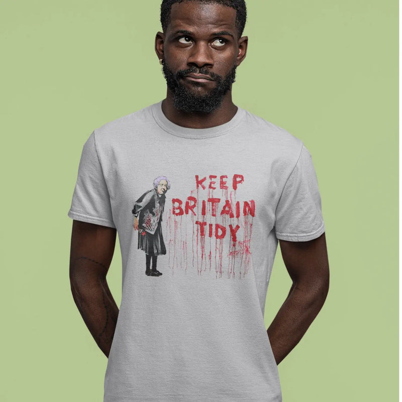 Banksy Keep Britain Tidy Granny Mens T-Shirt