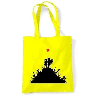 Banksy Kids On Guns Shoulder bag Yellow