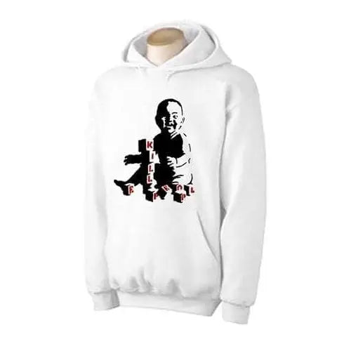 Banksy Kill People Baby Hoodie XXL / White