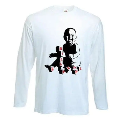 Banksy Kill People Baby Long Sleeve T-Shirt M / White