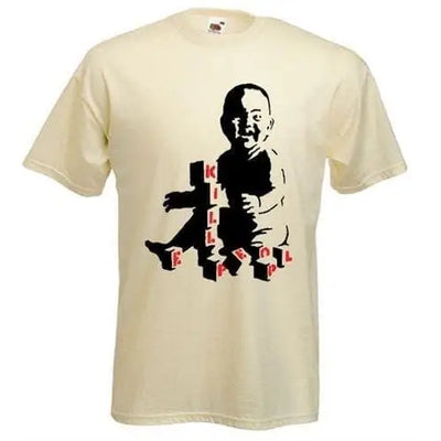 Banksy Kill People Baby T-Shirt L / Cream