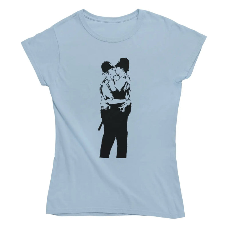 Banksy Kissing Coppers Ladies T-Shirt