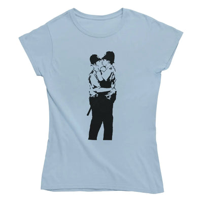 Banksy Kissing Coppers Ladies T-Shirt