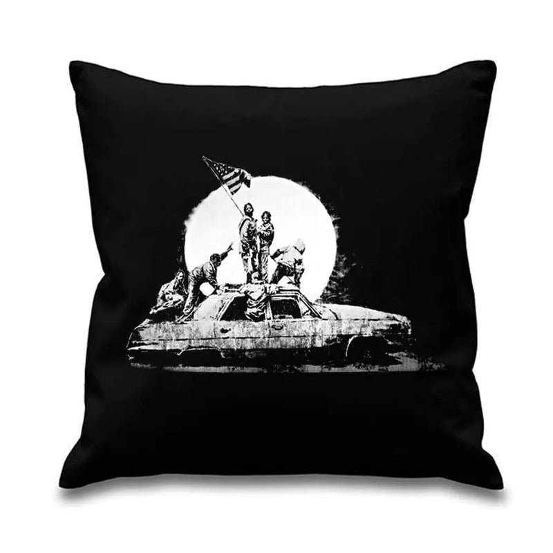 Banksy LA Flag 18" x 18" Cushion Cover