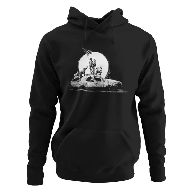 Banksy LA Flag Men’s Pouch Pocket Hoodie Hooded Sweatshirt -