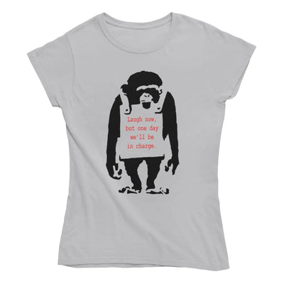 Banksy Laugh Now Ladies T-Shirt