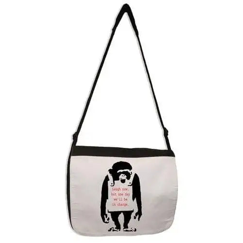 Banksy Laugh Now Monkey Laptop Messenger Bag