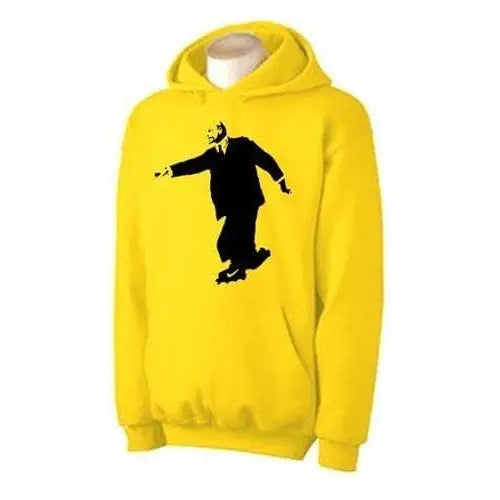 Banksy Lenin On Skates Hoodie XL / Yellow
