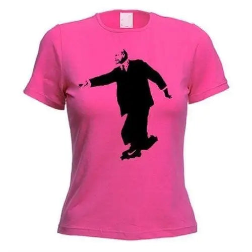 Banksy Lenin On Skates Ladies T-Shirt L / Dark Pink
