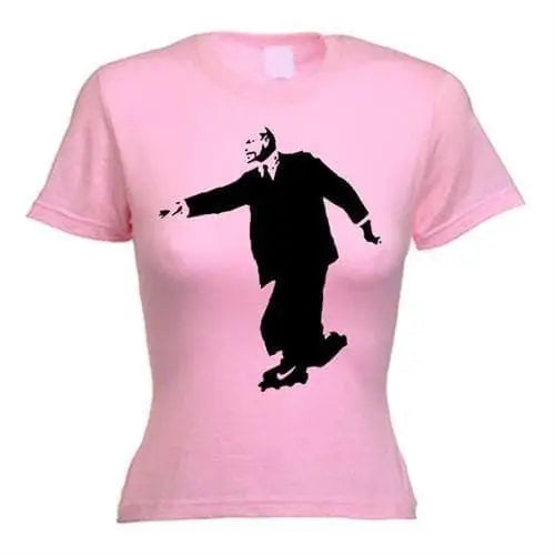 Banksy Lenin On Skates Ladies T-Shirt L / Light Pink