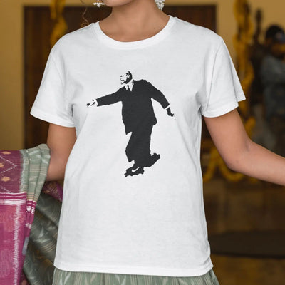 Banksy Lenin On Skates Ladies T-Shirt