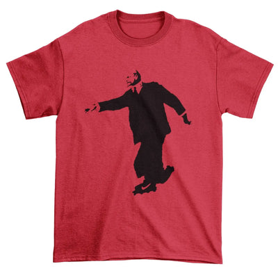 Banksy Lenin On Skates Mens T-Shirt XXL / Red