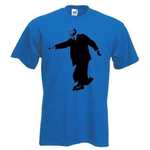 Banksy Lenin On Skates Mens T-Shirt XXL / Royal Blue