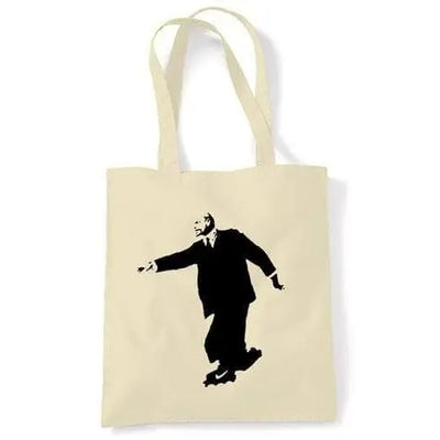 Banksy Lenin On Skates Shoulder bag Cream