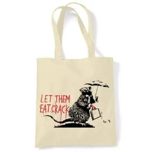 Banksy Let Them Eat Crack Shoulder bag Cream