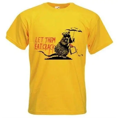 Banksy Let Them Eat Crack T-Shirt S / Yellow