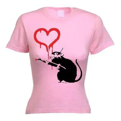 Banksy Love Rat T-Shirt M / Light Pink