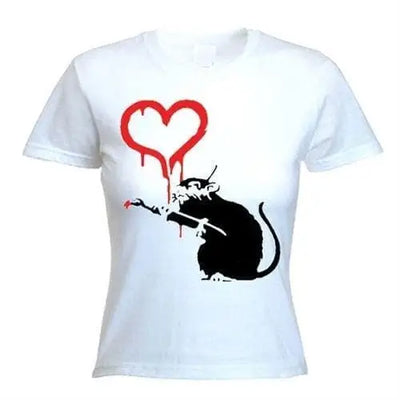 Banksy Love Rat T-Shirt M / White