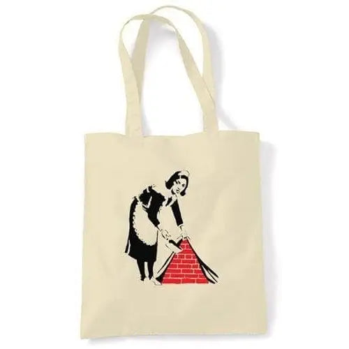 Banksy Maid Shoulder bag Cream