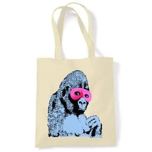 Banksy Masked Gorilla Tote \ Shoulder Bag