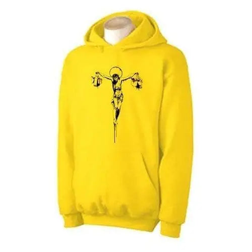 Banksy Material Jesus Hoodie S / Yellow