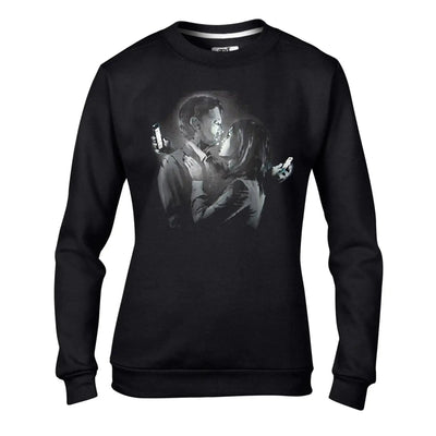 Banksy Mobile Lovers Graffiti Women's Sweatshirt Jumper XXL / Black