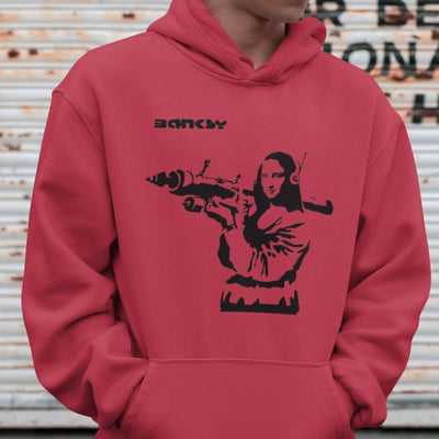 Banksy Mona Lisa Bazooka Hoodie - Hoodie