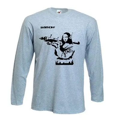 Banksy Mona Lisa Bazooka Long Sleeve T-Shirt