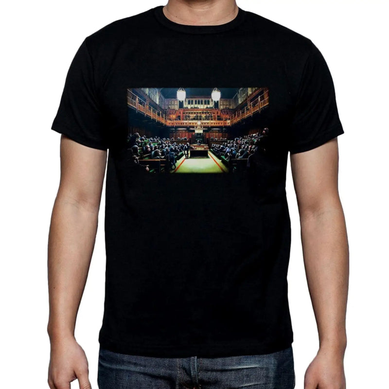 Banksy Monkey Parliament Mens T-Shirt